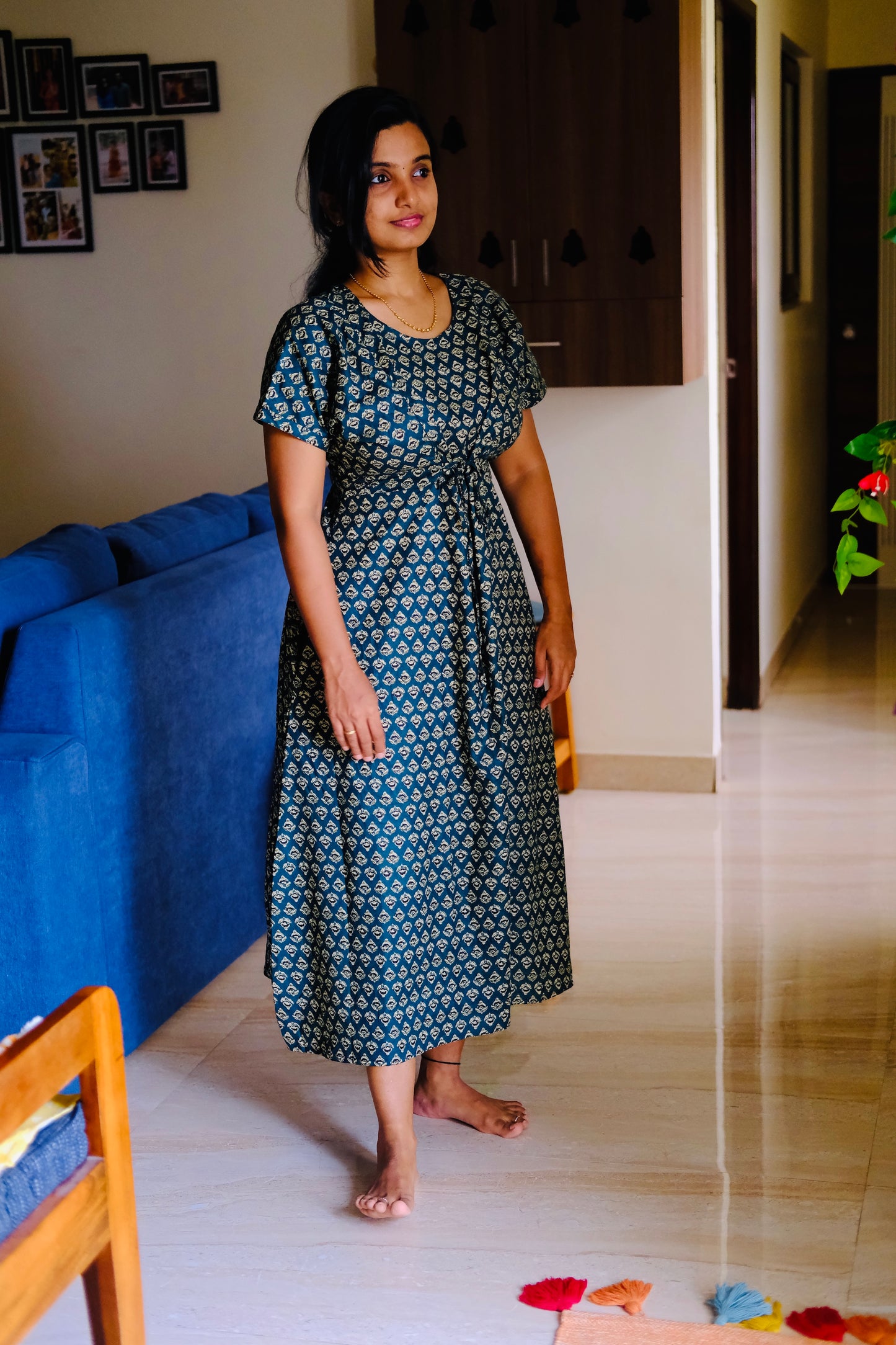 Tanvi - Blue Tie Nighty