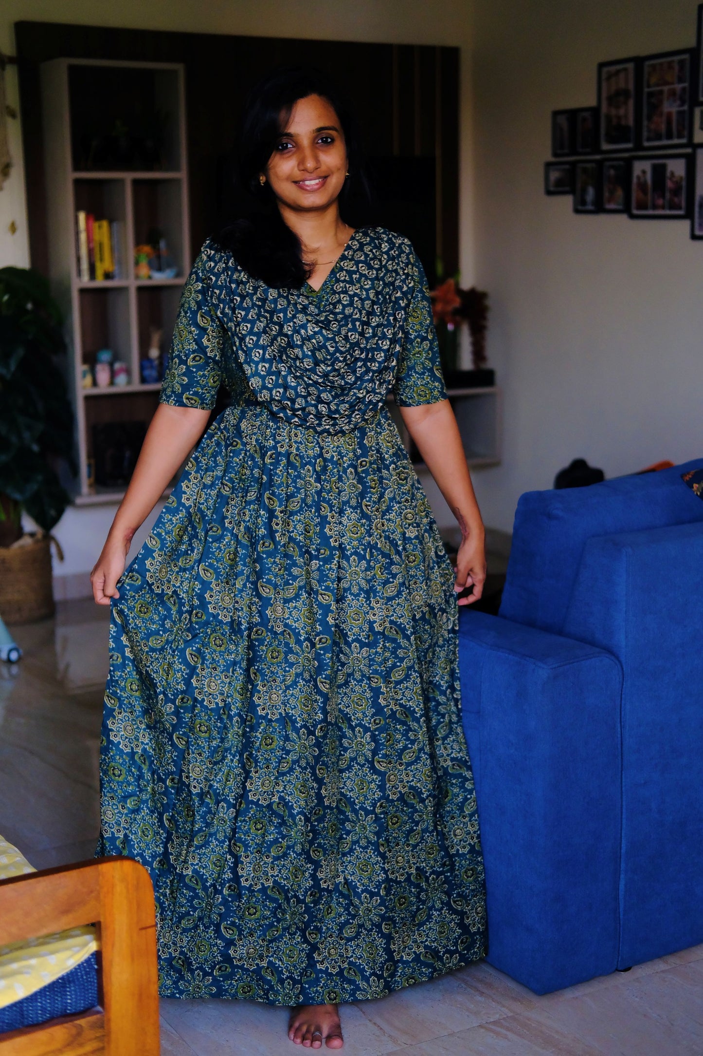 Kaveri - Green Maxi Nighty