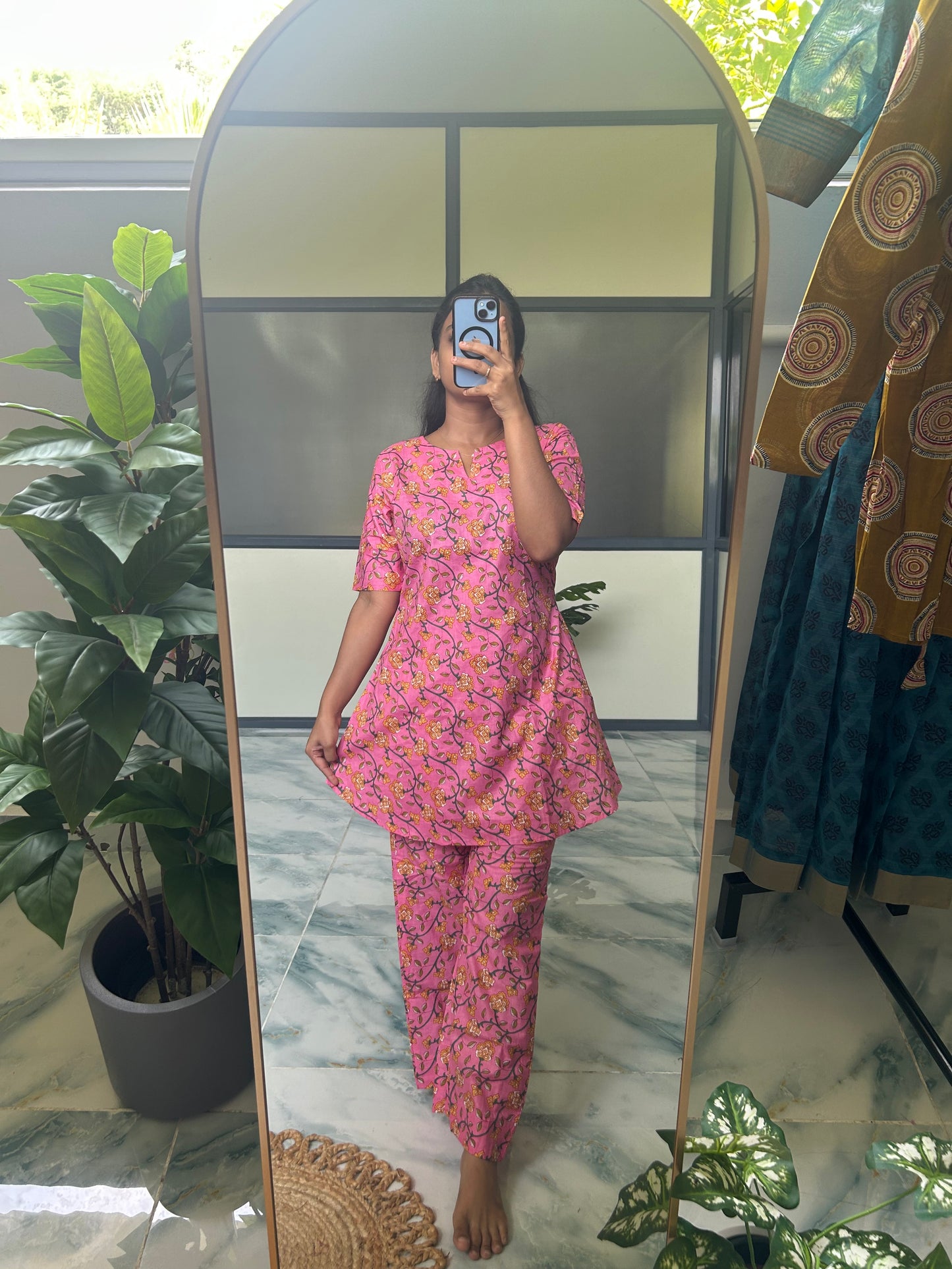 Heera - Pink Floral Night Suit