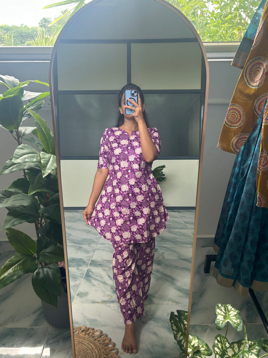 Heera - Plum Night Suit