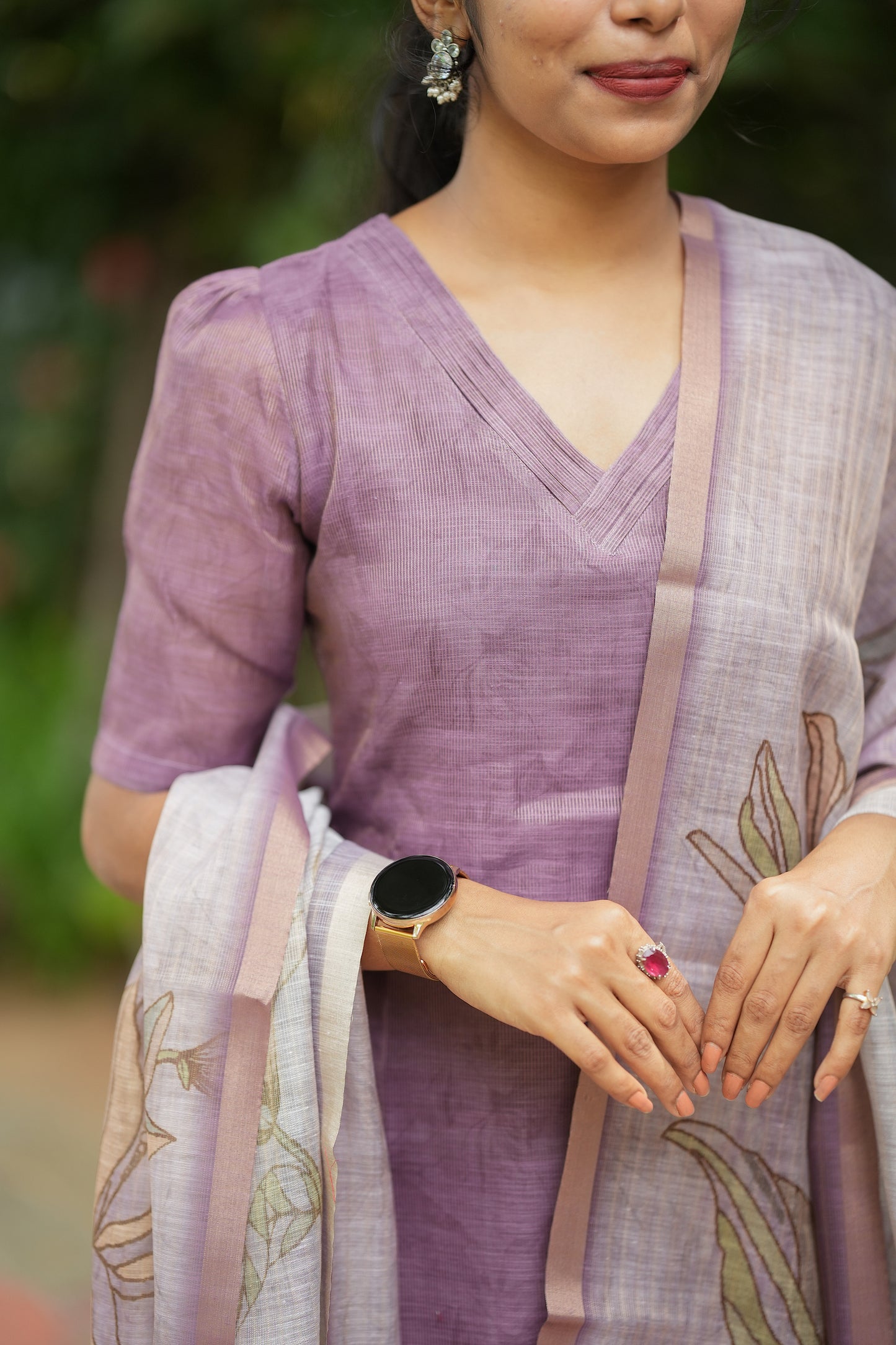 Kalika - Orchid 2 Pcs Tissue Kurti Set