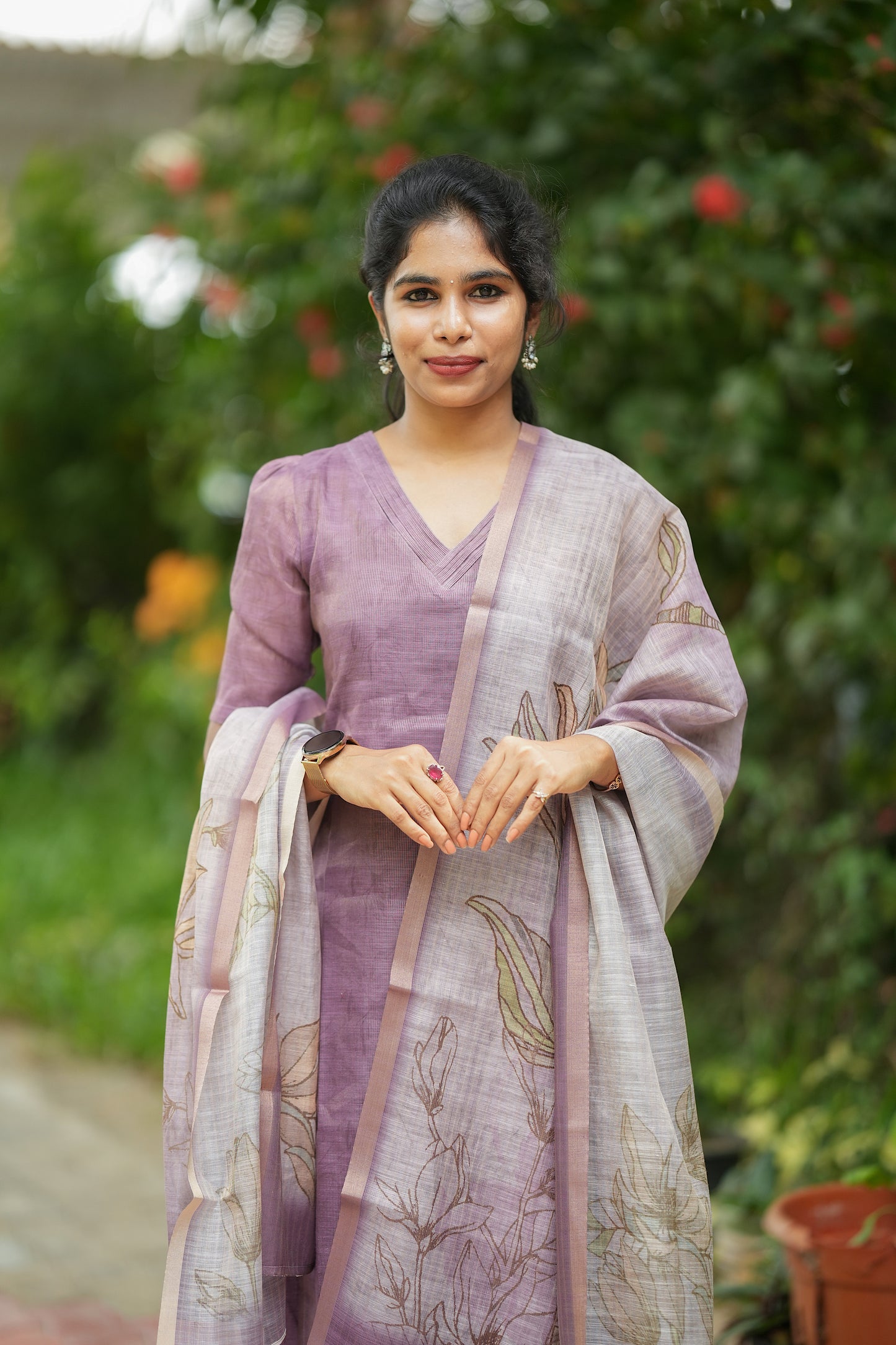 Kalika - Orchid 2 Pcs Tissue Kurti Set