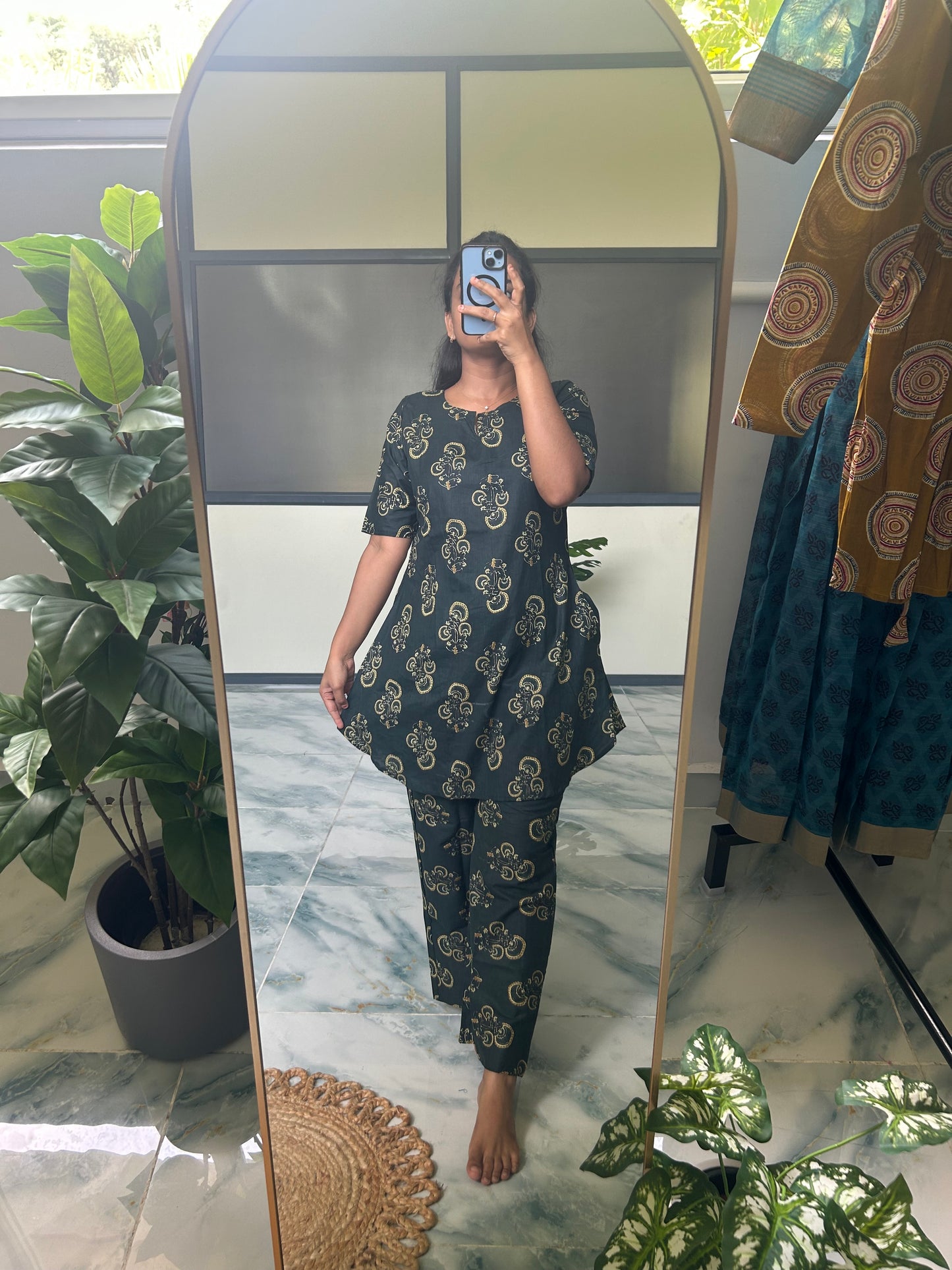 Heera - Dark Green Night Suit