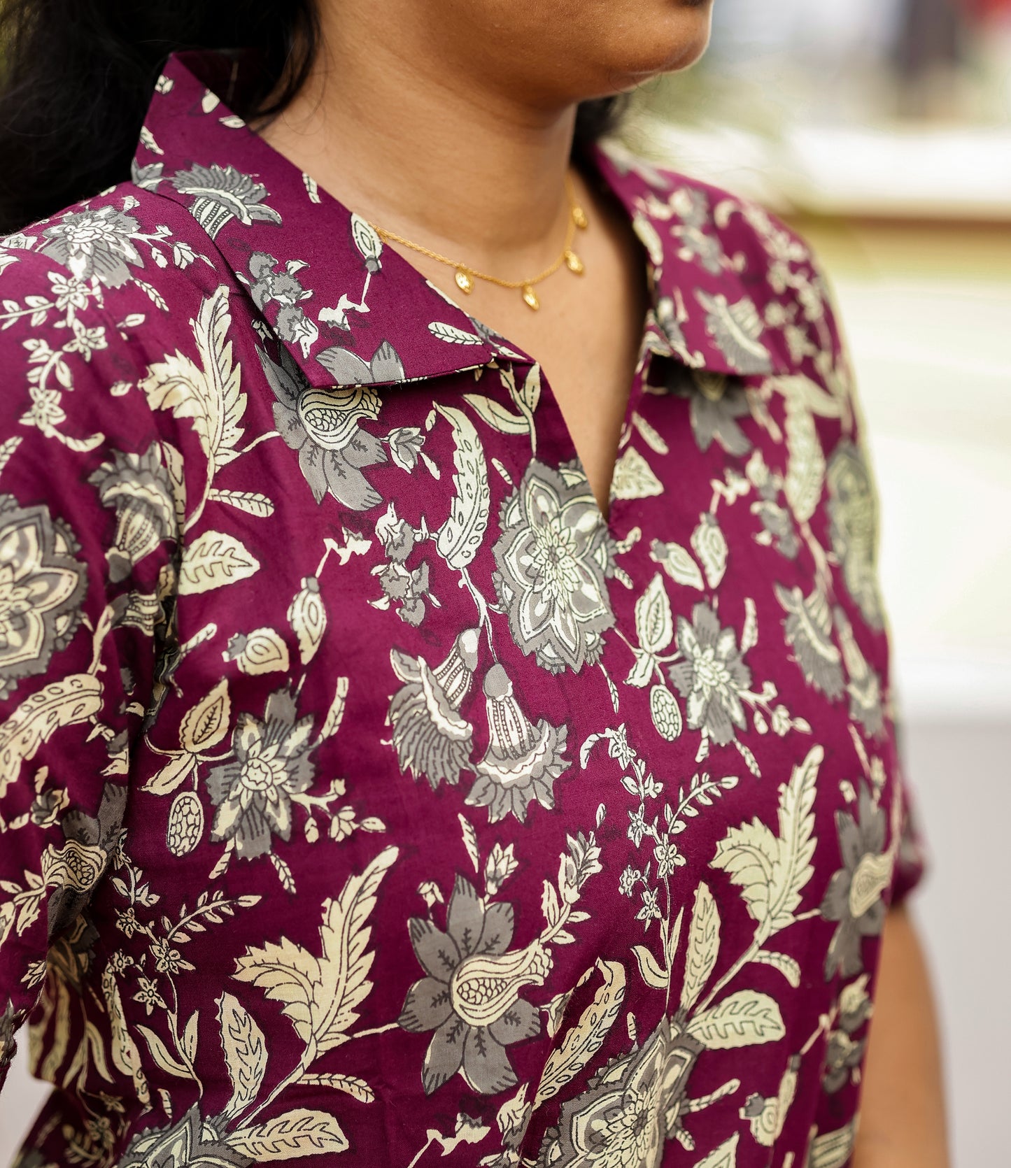 Veda - Burgundy Night Suit