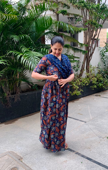 Kaveri - Blue Maxi Nighty