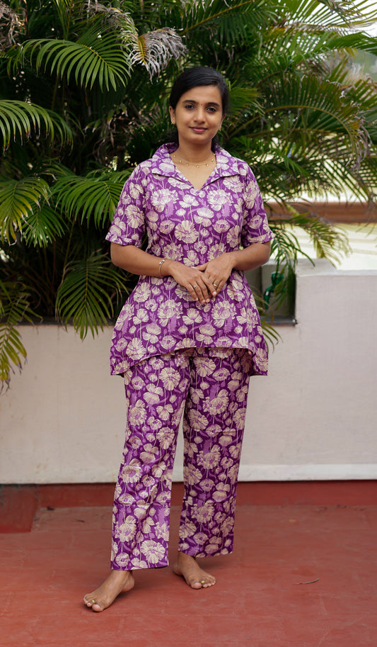 Veda - Purple Night Suit