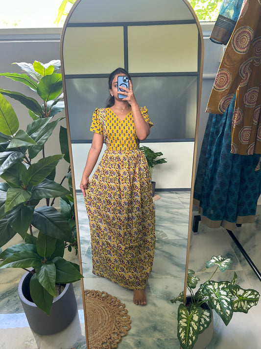 Mullai - Yellow Maxi Nighty