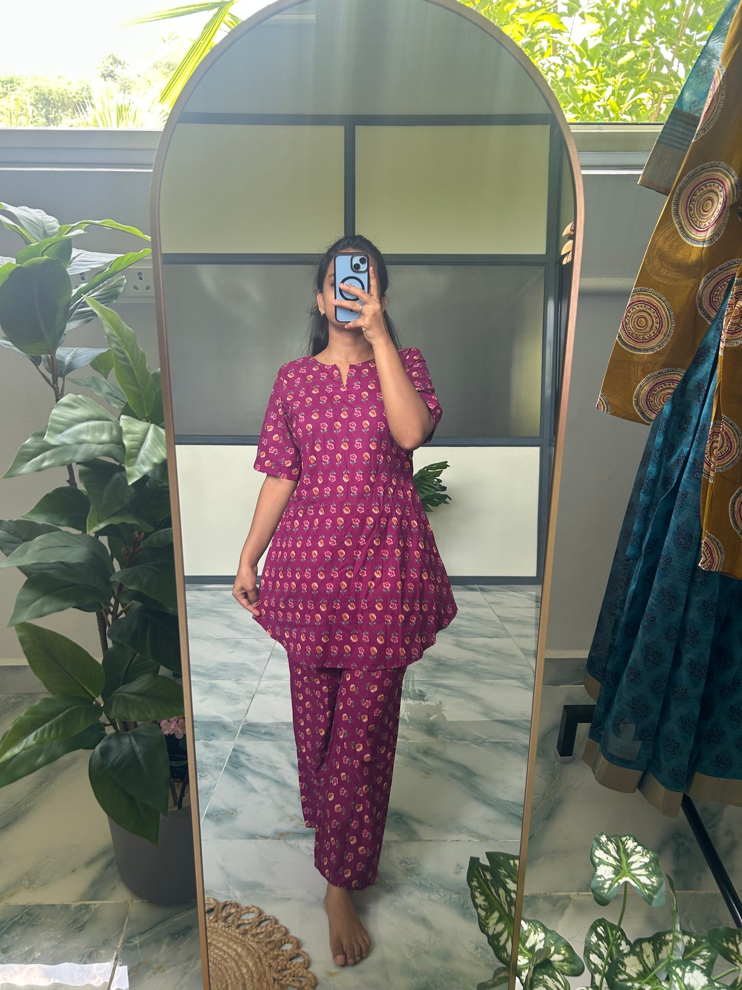 Heera - Magenta Night Suit