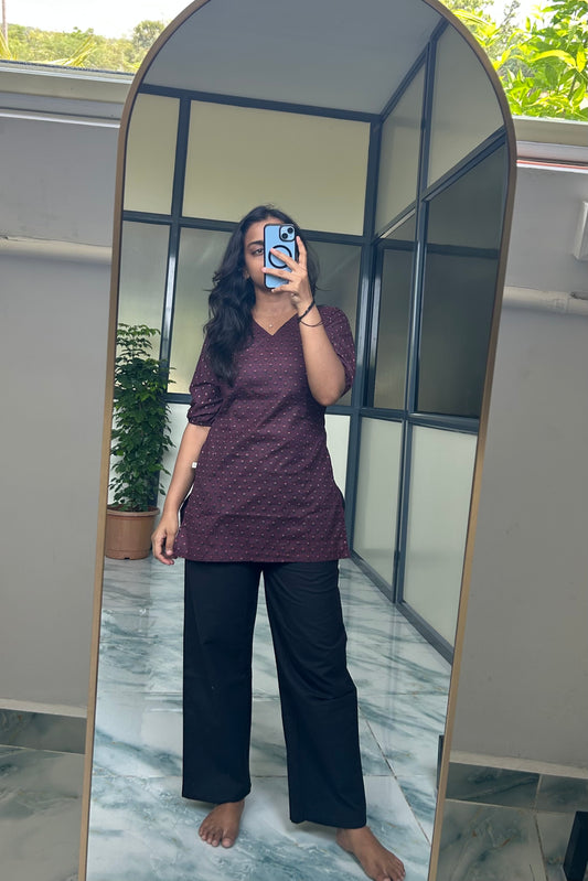 Meena - Dark Purple Short Top