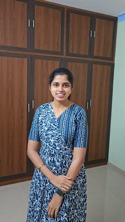 Malar -  Dark Blue Zipless Maxi Nighty