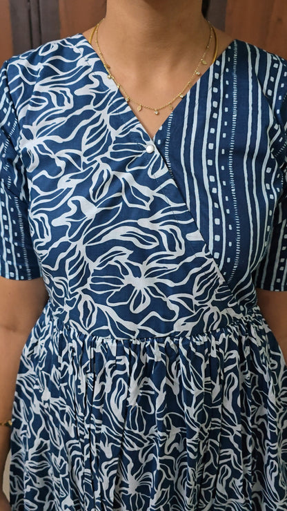 Malar -  Dark Blue Zipless Maxi Nighty