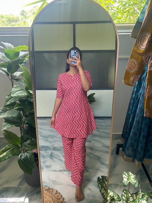 Heera -Red Night Suit