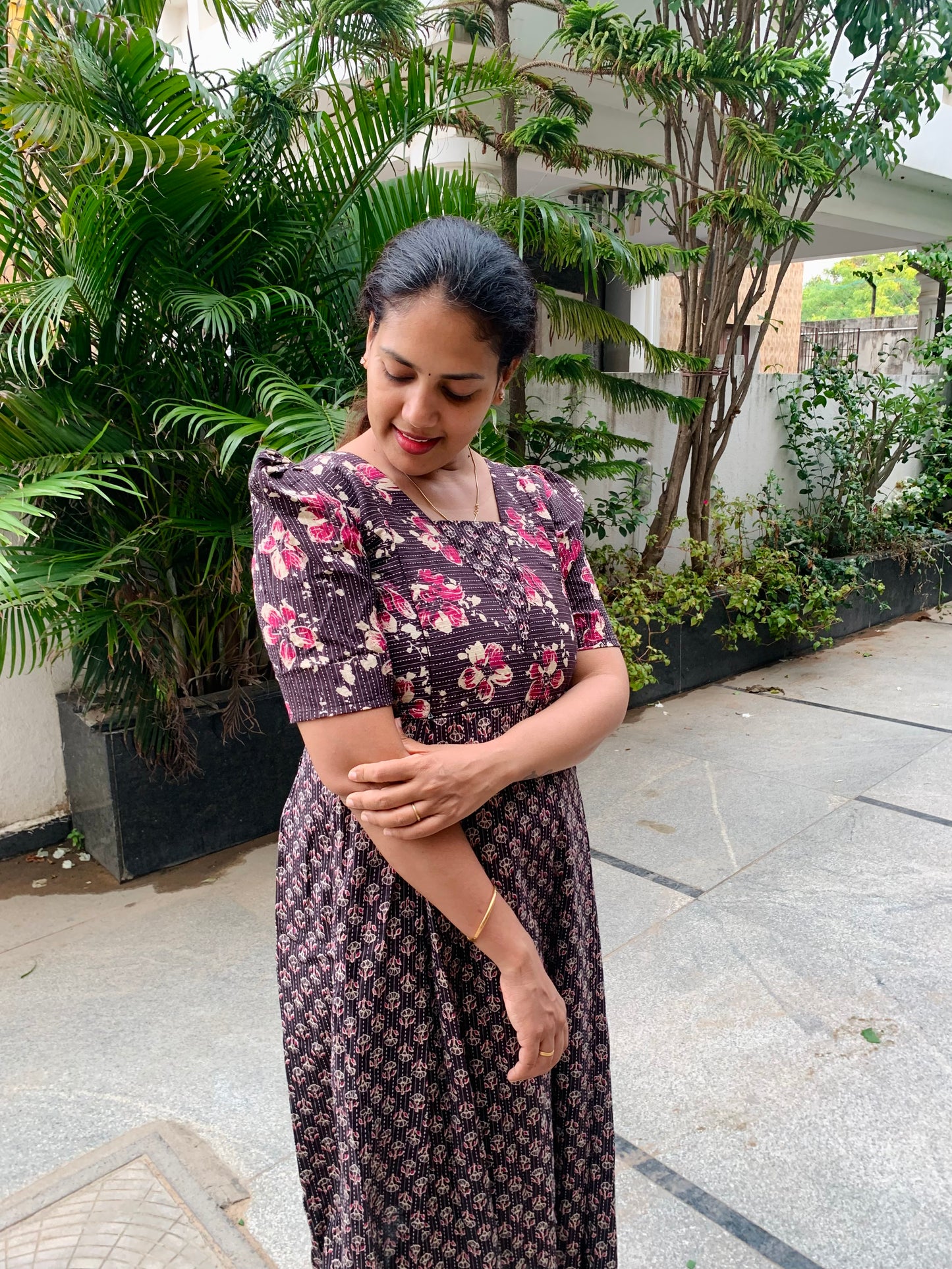 Nisha - Brown Midi Nighty