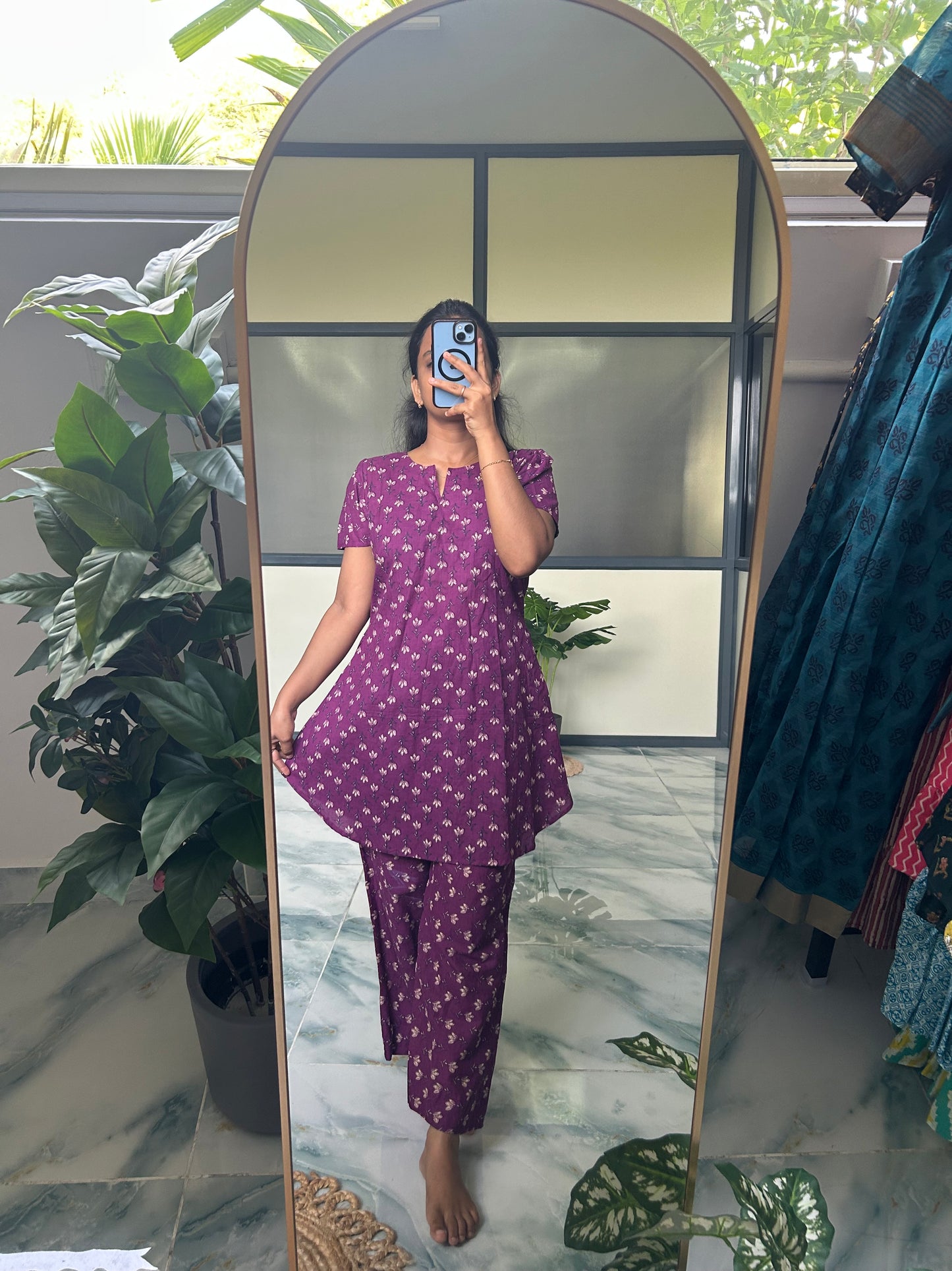 Heera - Magenta Pink Night Suit