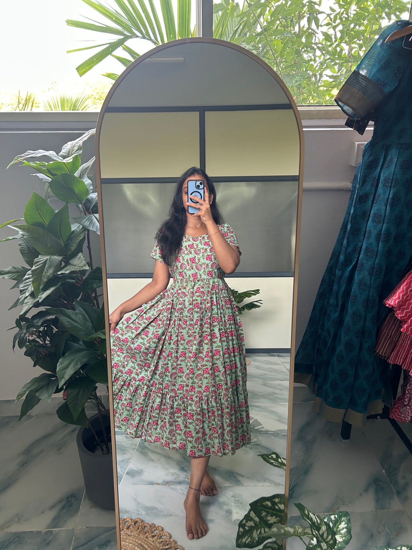 Harsha- Pastel Green Midi Dress