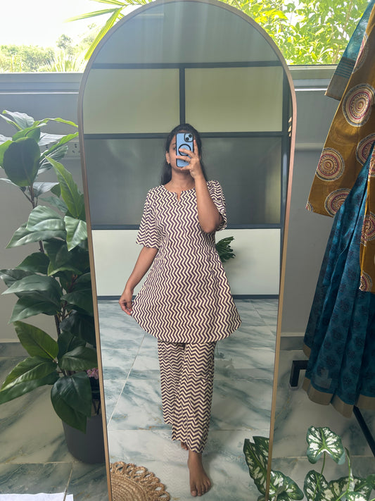 Heera - Beige Night Suit