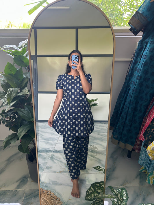 Heera -  Blue Night Suit