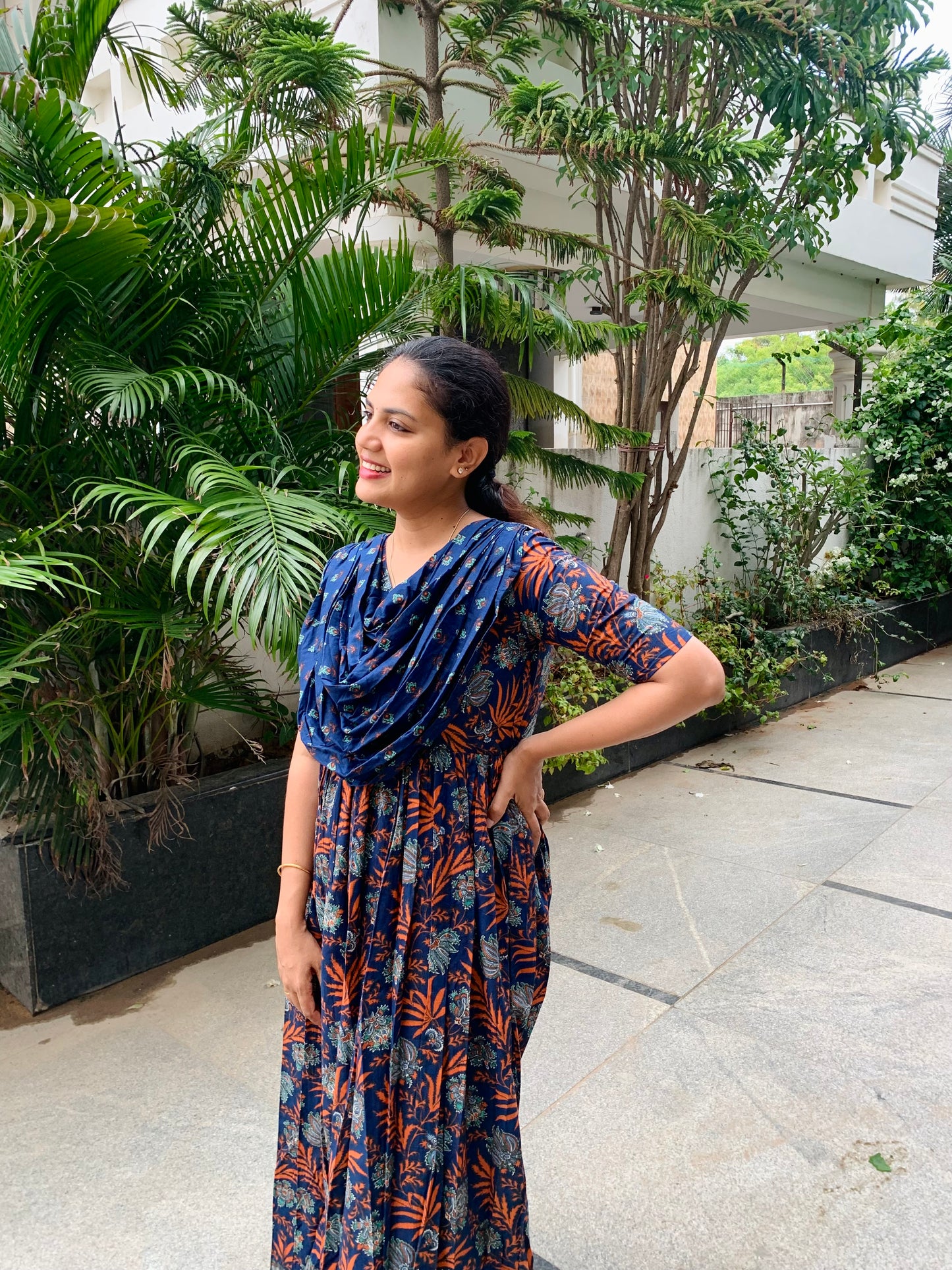 Kaveri - Blue Maxi Nighty