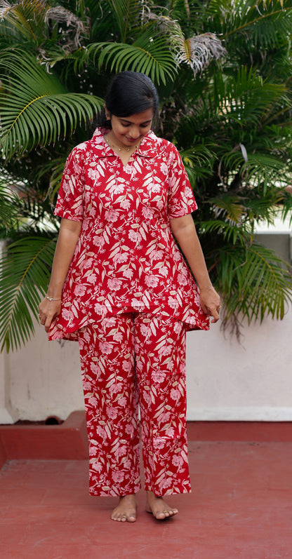 Veda - Red Night Suit