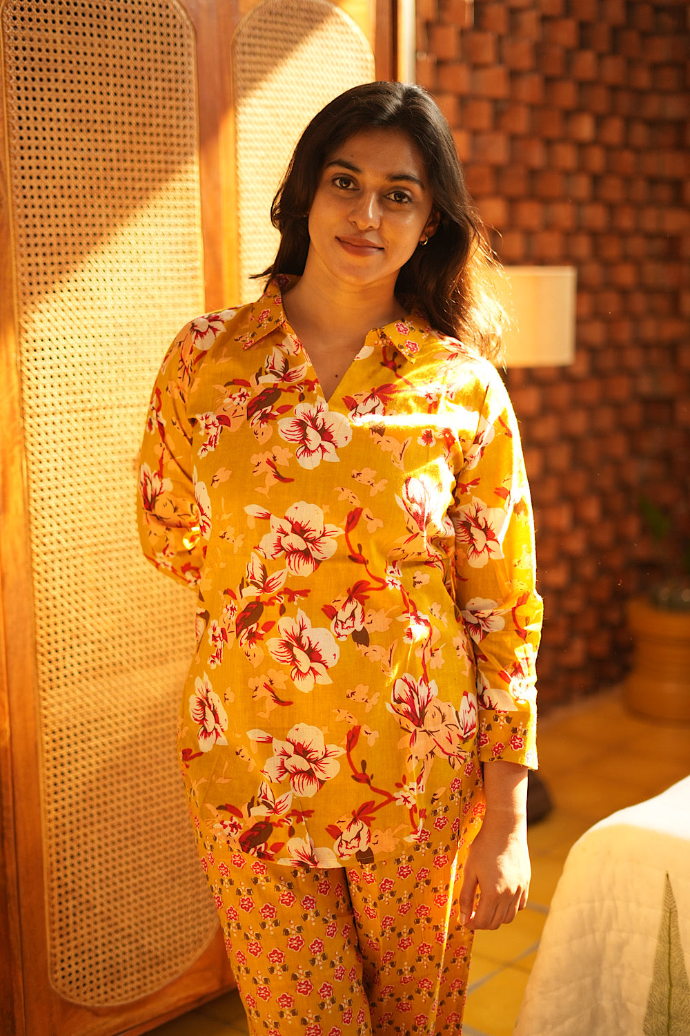 Riya - Yellow Full Sleeve Night Suit