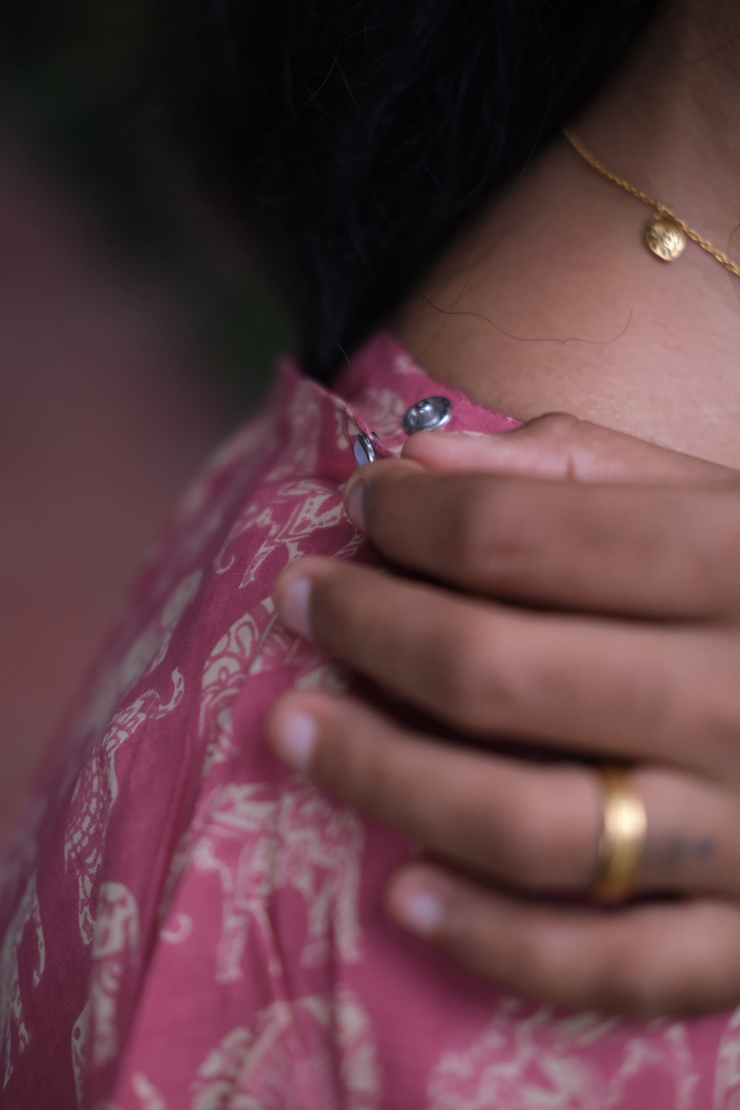 Ganga - Pink Detachable Dupatta Maxi Nighty