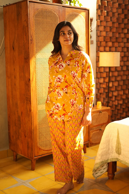 Riya - Yellow Full Sleeve Night Suit