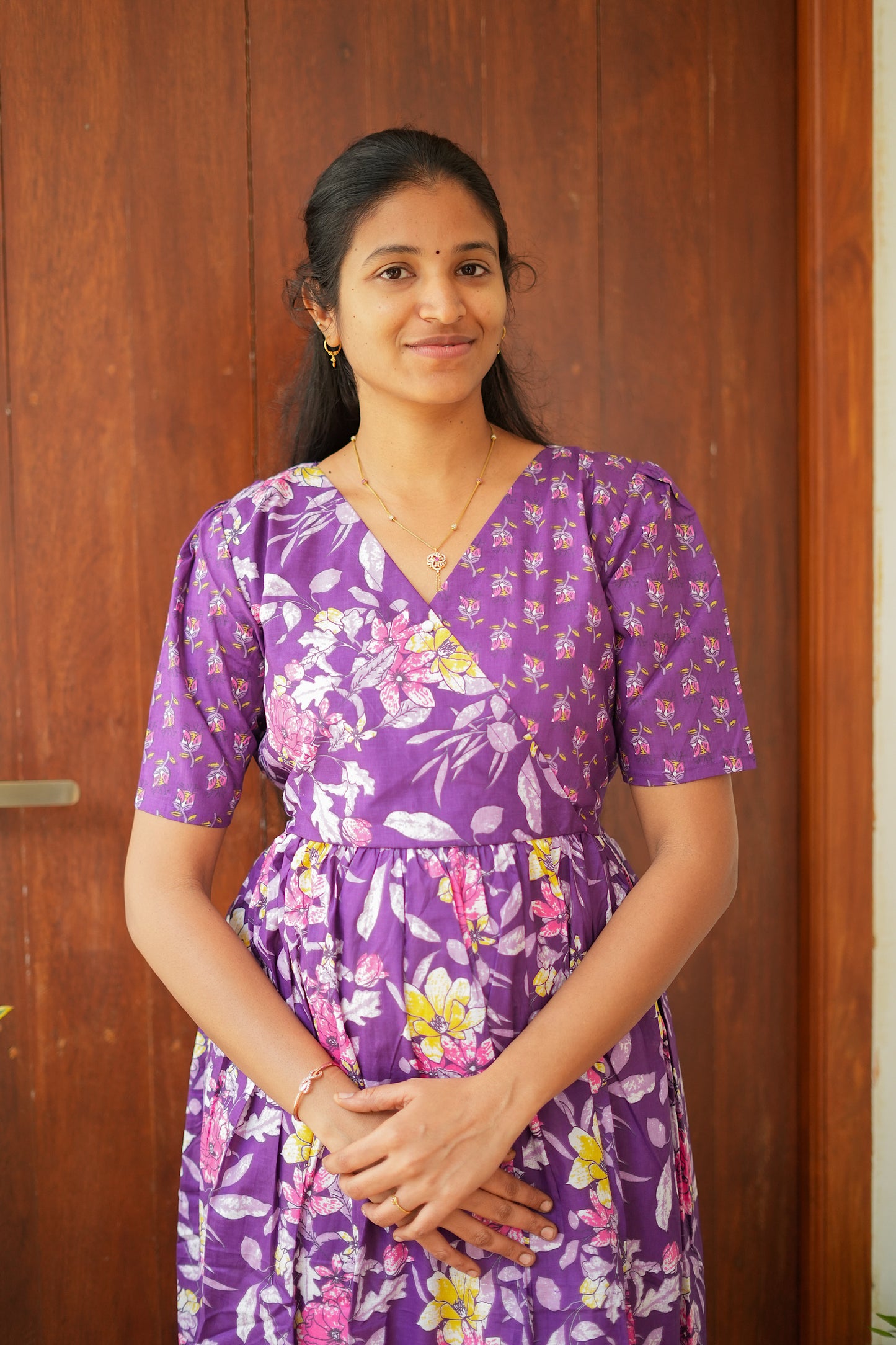Malar - Purple Zipless Maxi Nighty