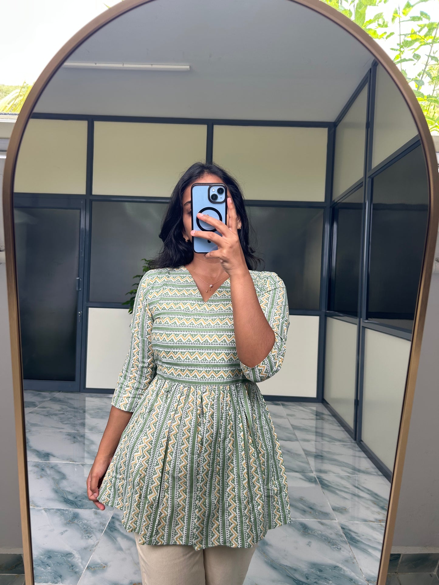 Isha -  Mint Green Peplum Top