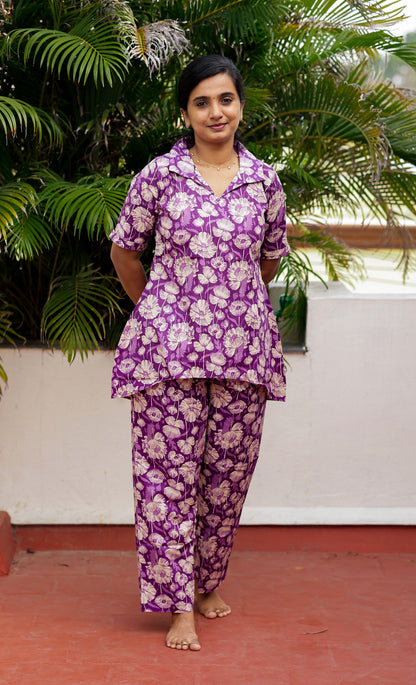 Veda - Purple Night Suit