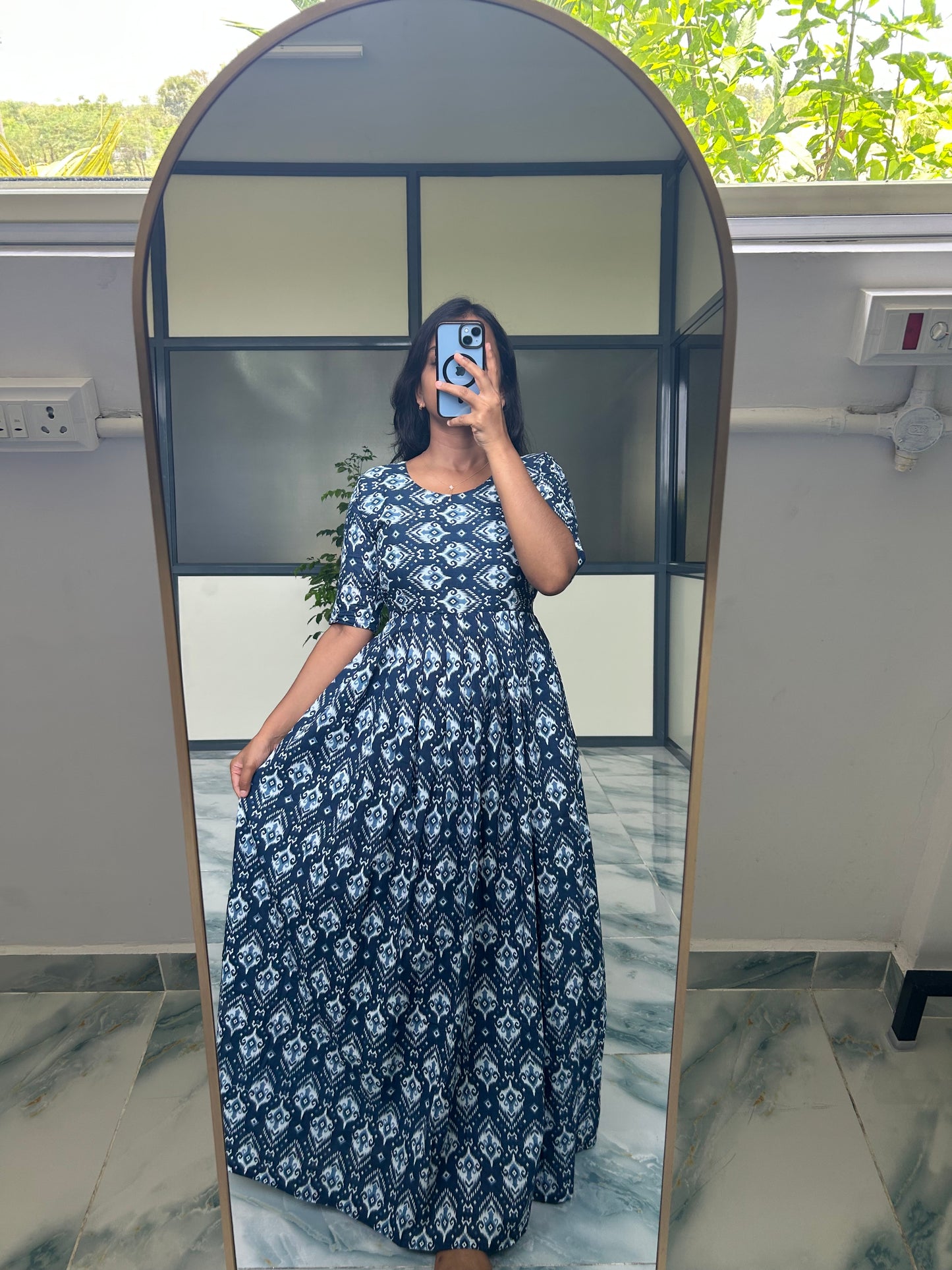Yamuna - Dark Blue Maxi Nighty