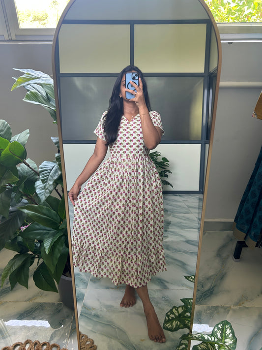 Kayal- Beige Midi Nighty