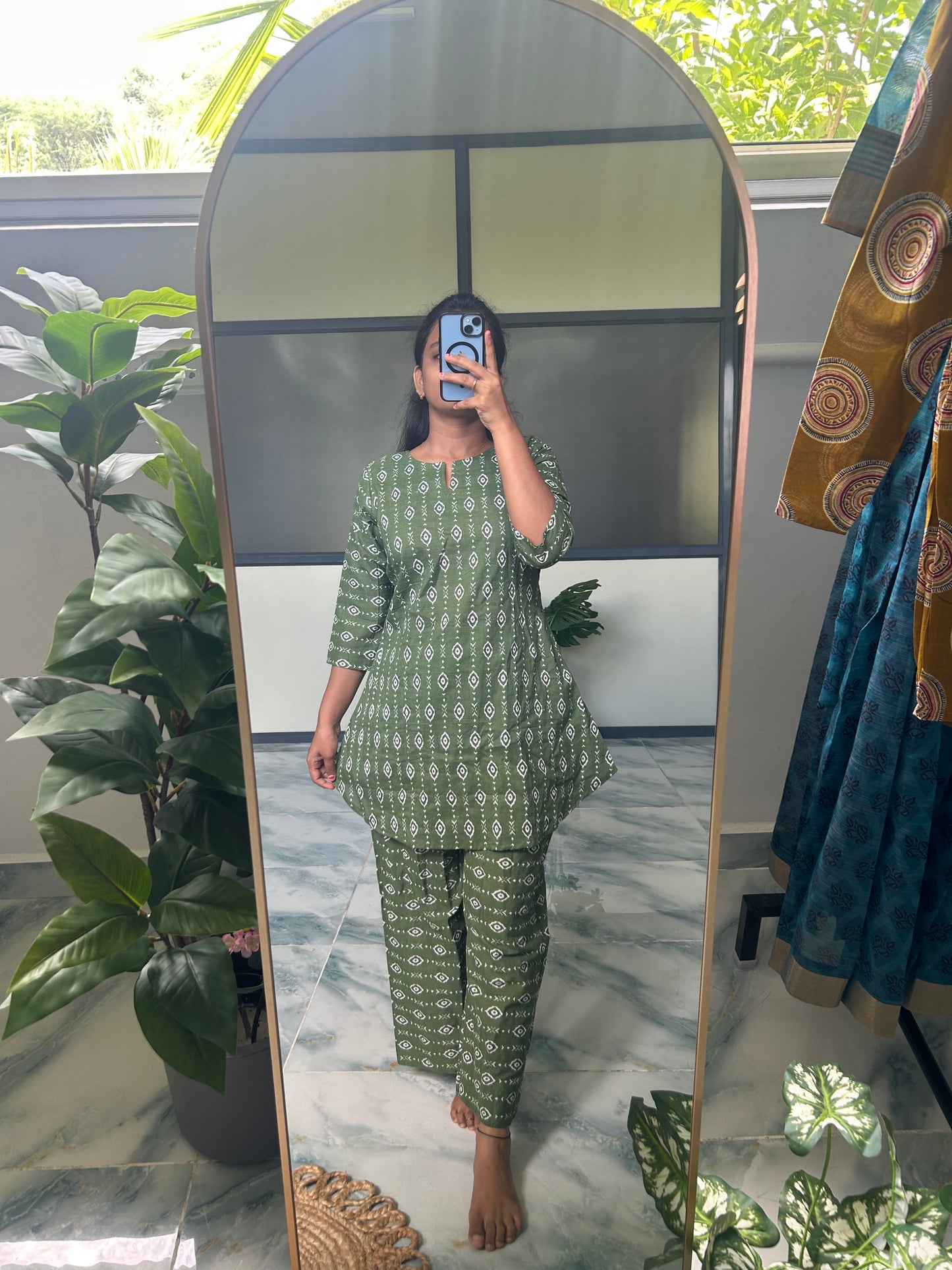 Heera - Dark Green Night Suit