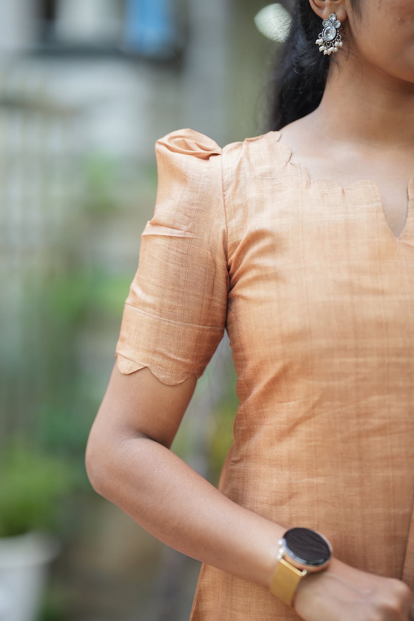 Kalika - Yellow 2 Pcs Tussar Kurti Set