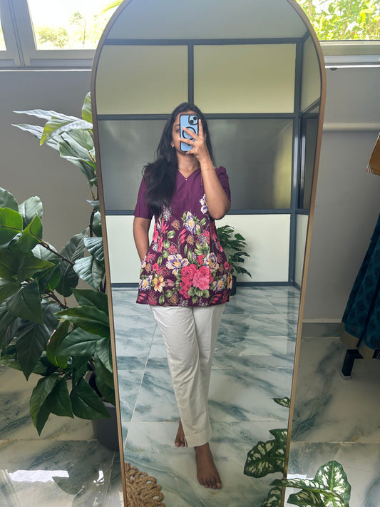 Meena - Plum Short Top