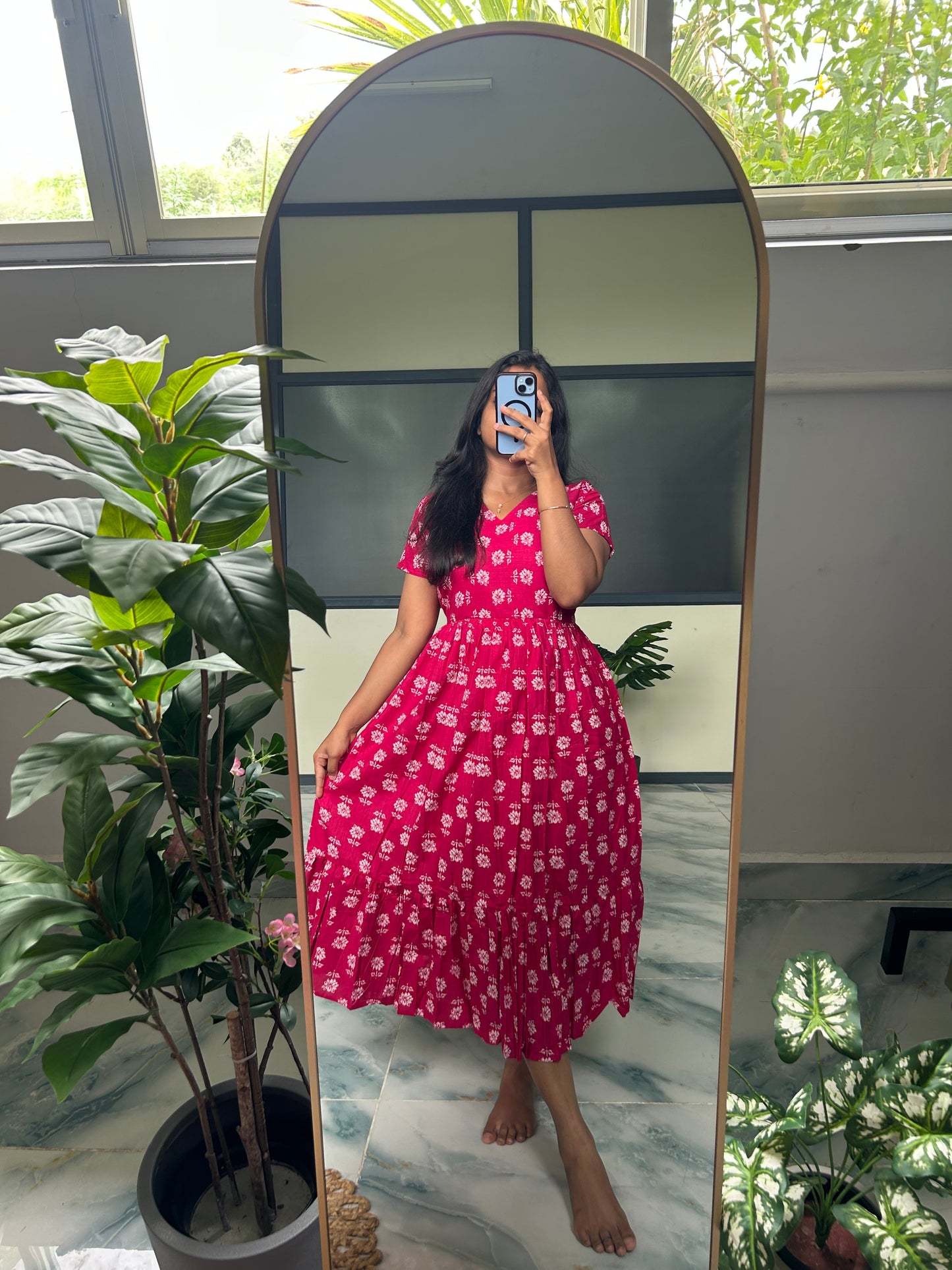 Harsha - Pink Midi Dress