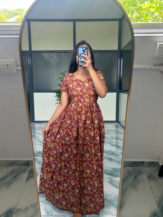 Yamuna - Maroon Maxi Nighty