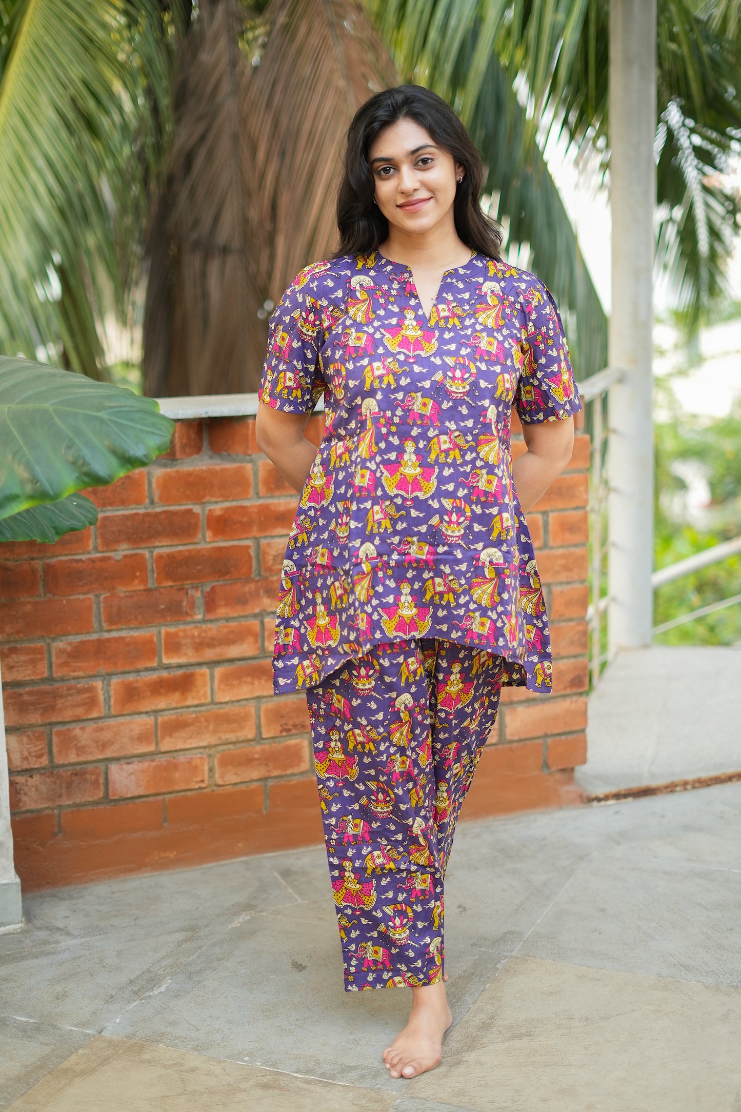 Heera- Violet Night Suit