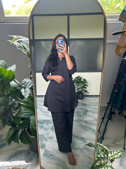 Heera - Black Kantha Night Suit