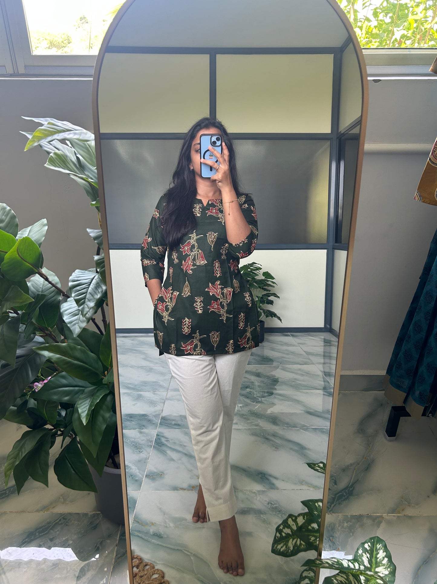Meena - Dark Green Short Top