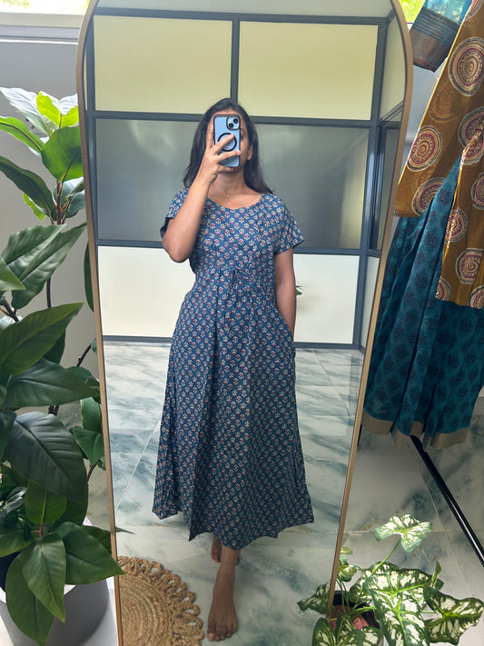 Tanvi - Blue Tie Nighty