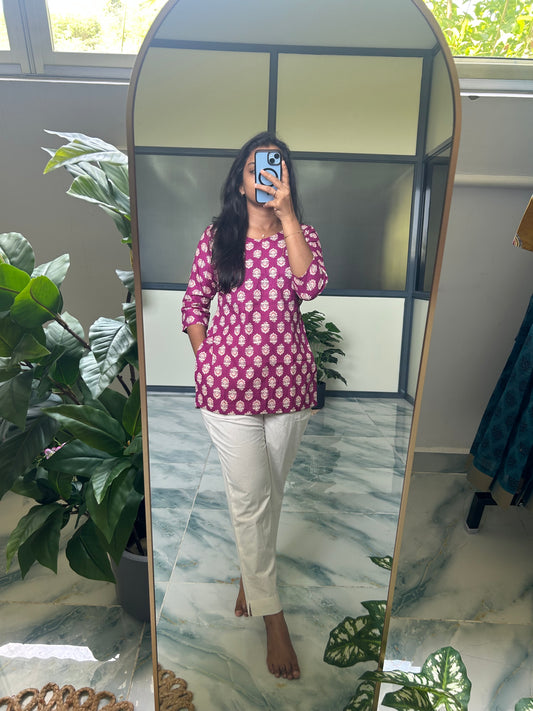 Meena - Pink Short Top
