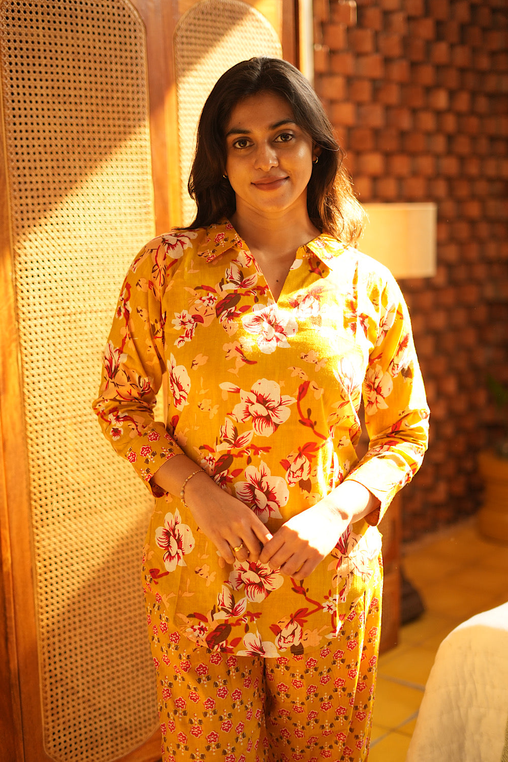 Riya - Yellow Full Sleeve Night Suit