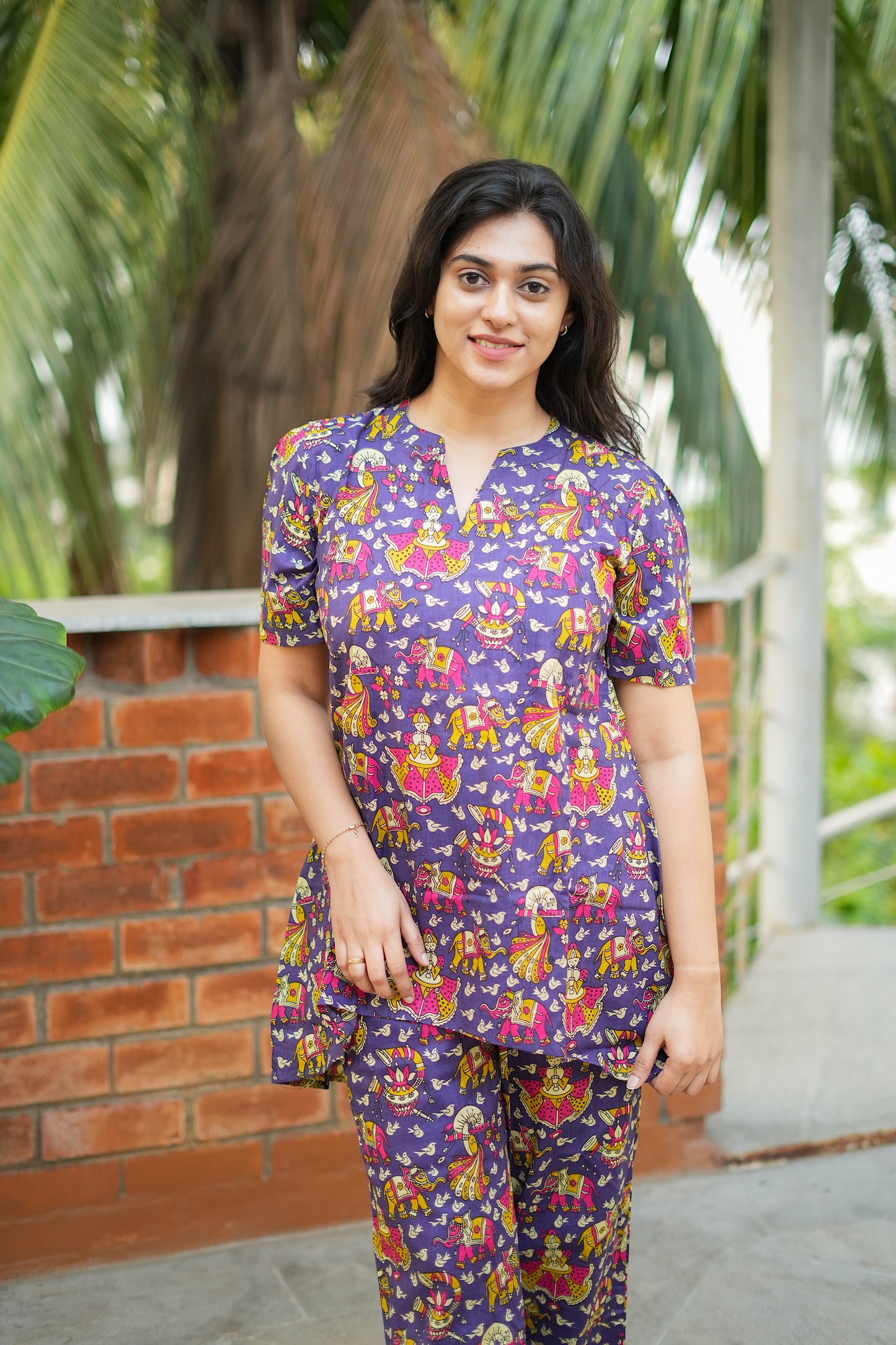 Heera- Violet Night Suit