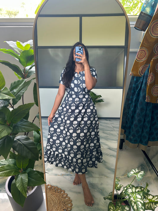 Tara -Gray Aline Midi Nighty