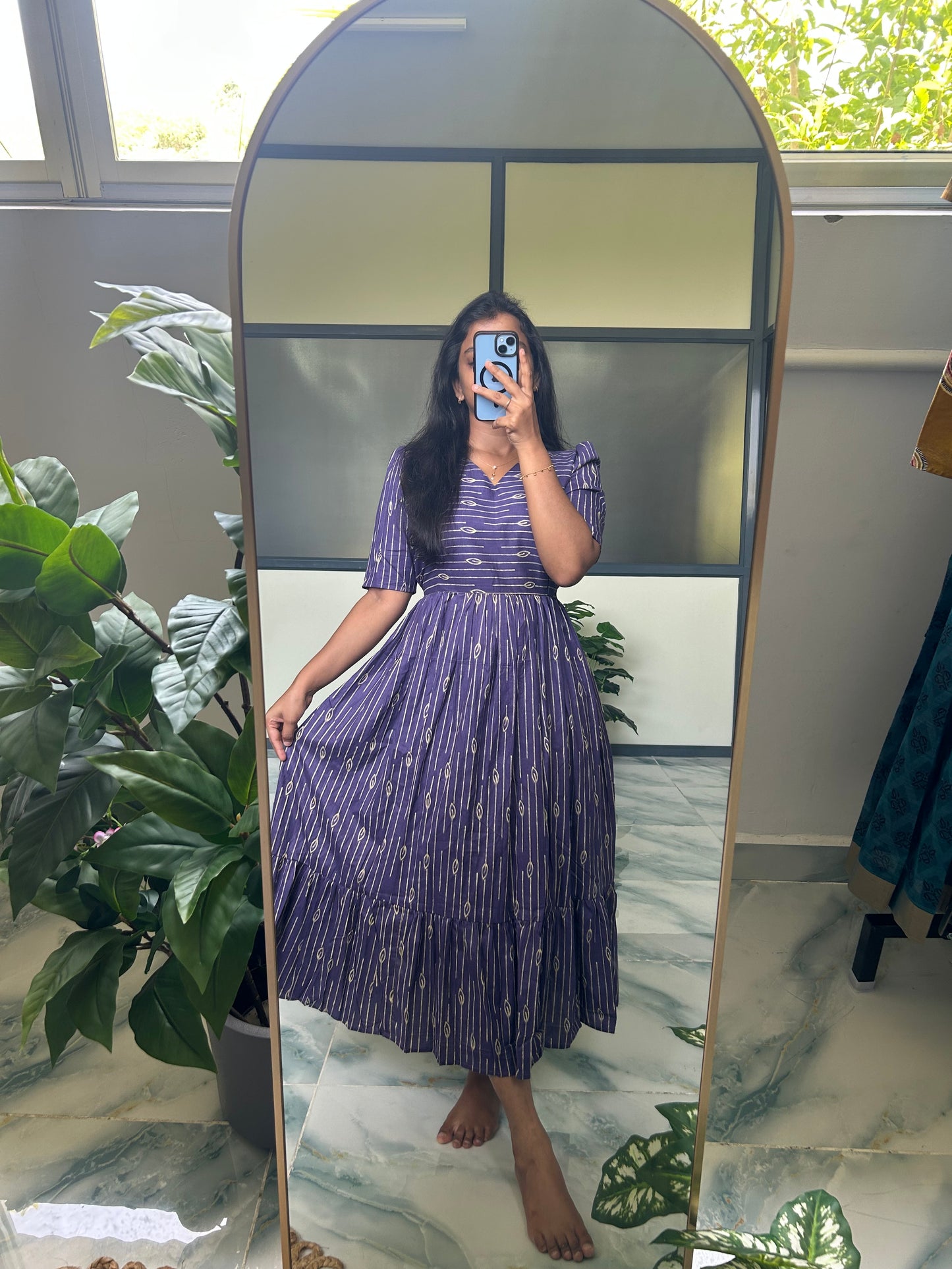 Kayal- Violet Midi Nighty