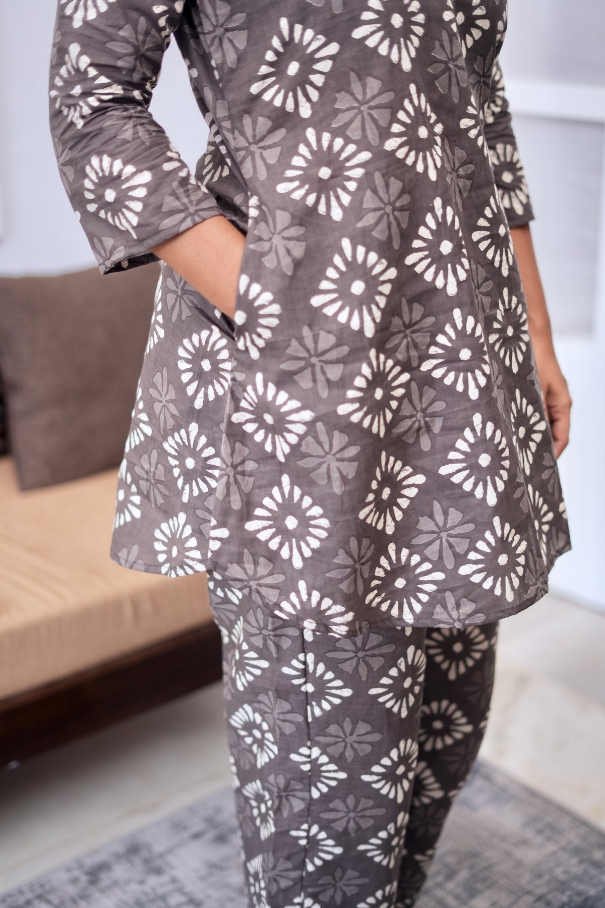 Heera - Brownish Grey Night Suit