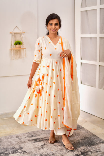 Stella - 3 Pcs Anarkali Suit Set