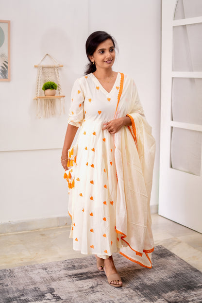 Stella - 3 Pcs Anarkali Suit Set