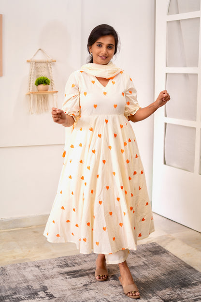 Stella - 3 Pcs Anarkali Suit Set