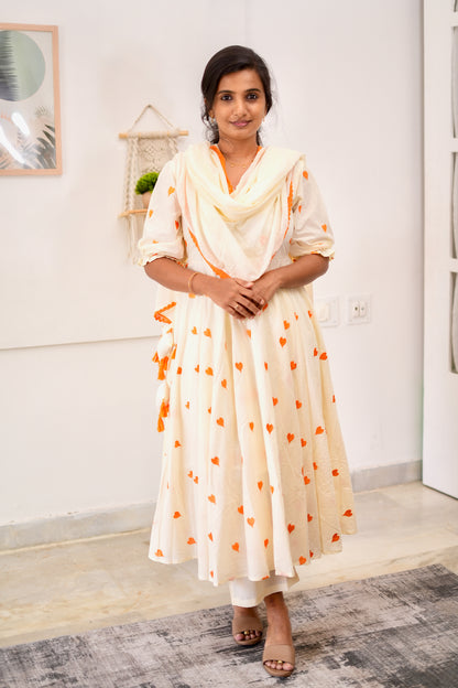 Stella - 3 Pcs Anarkali Suit Set